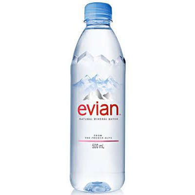 1 chai nước suối Pháp - nước khoáng EVIAN 500ml-1250ml - khanhdanshop