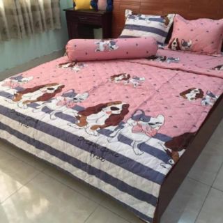 Combo 2 set ga chun + vỏ gối m6 + gối đôi
