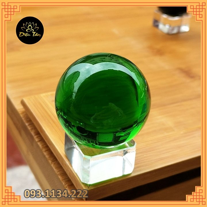 Quả cầu phong thủy pha lê nhiều màu theo mệnh size 5cm đồ phong thủy trang trí