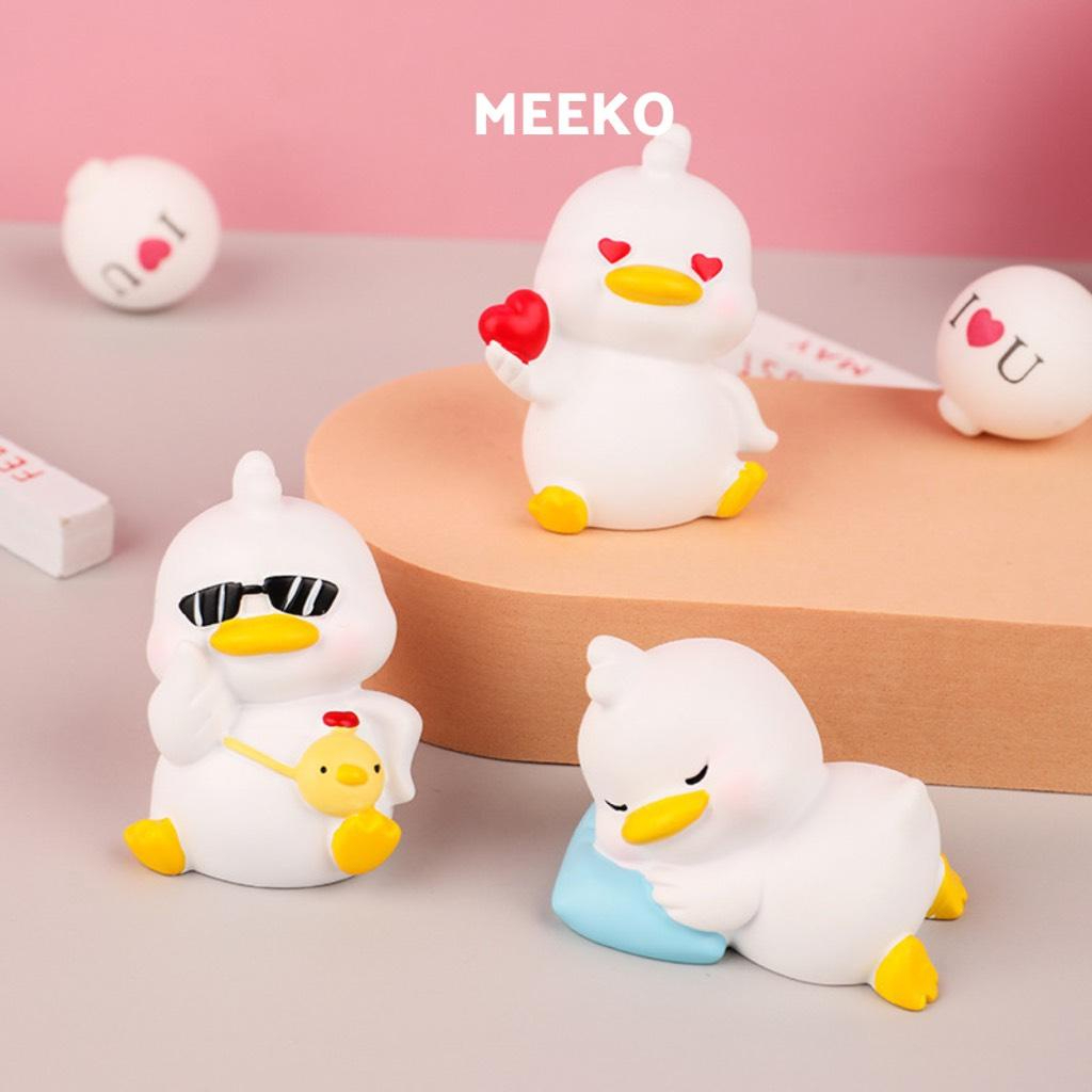 Set mô hình Vịt để bàn trang trí Decor MoMo Duck chất liệu thạch cao MEEKO