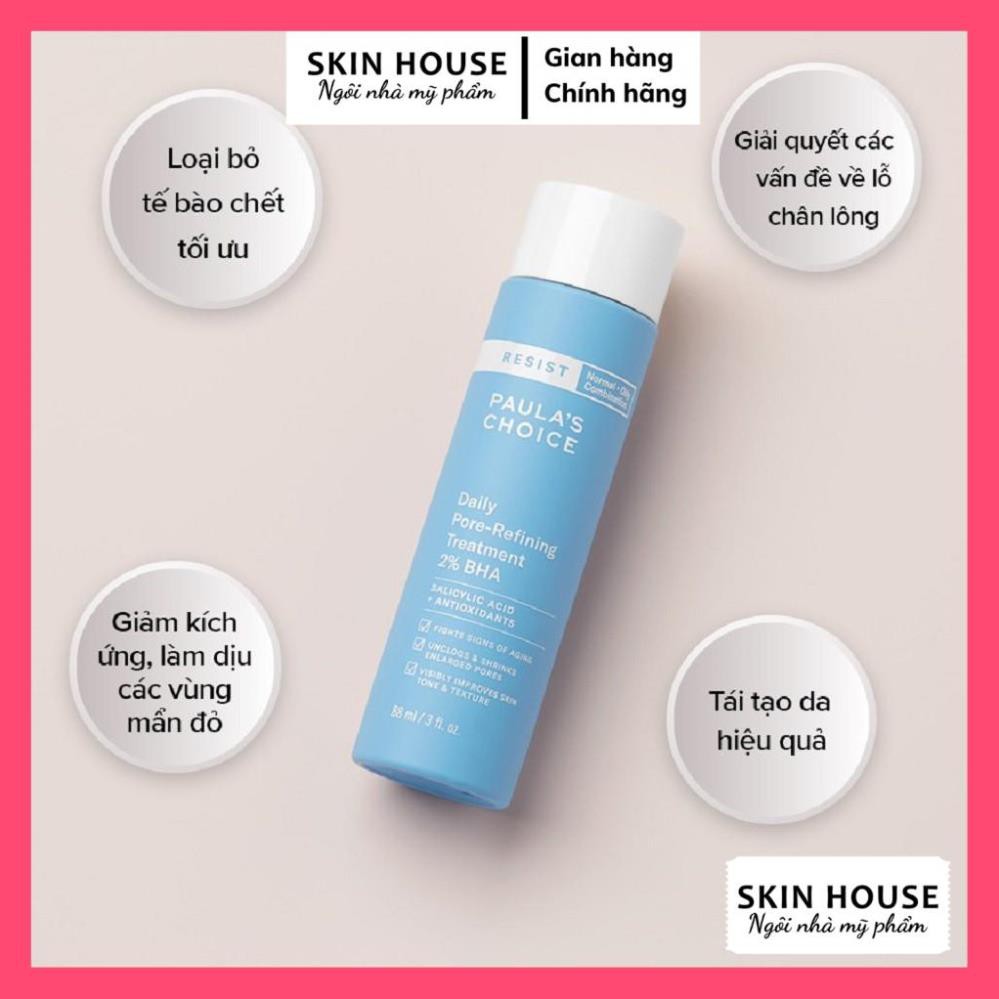 Dung Dịch Tẩy Da Chết,Se Khít Lỗ Chân Lông Paula's Choice Resist Daily Pore Refining Treatment 2% BHA 30ml