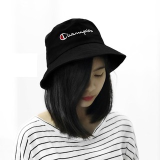 Mũ Bucket Thêu Chữ CHAMPION Đen Trắng - MBKC