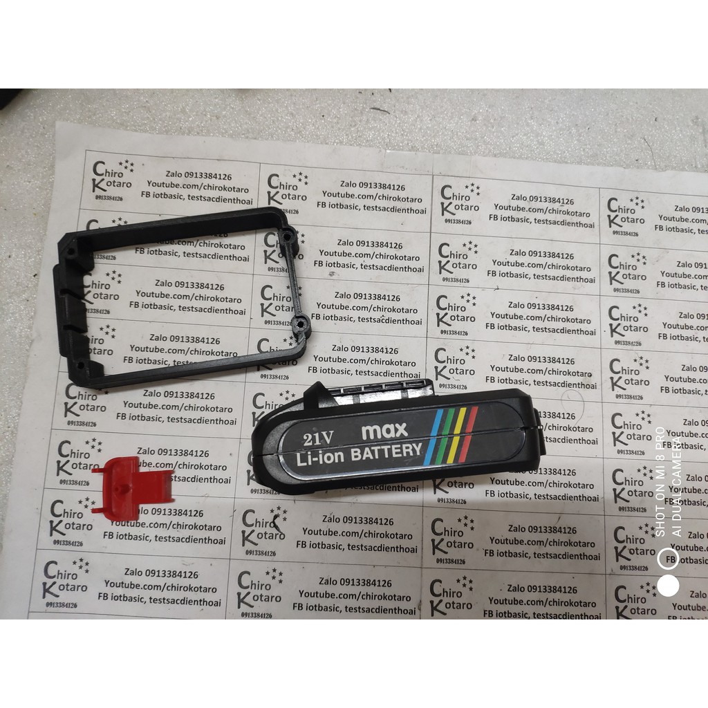 Miếng chèn nâng cao cho vỏ pin máy pin tàu như VOTO 21V MAX thêm 1, 2, 3 hàng cell