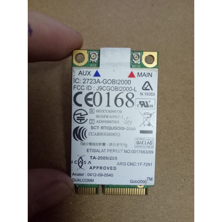 Card wwan 3G Lenovo Gobi 2000 dùng cho laptop Lenovo core i thế hệ 1 như: W510, T510, T410, X201