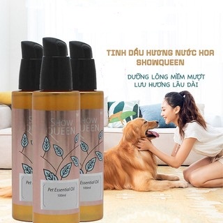 Tinh Dầu Dưỡng Lông Pet Essential Oil Show Queen 100ml giúp dưỡng lông, khử mùi hôi, lưu hương thơm lâu dài cho chó mèo