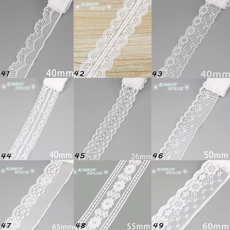 Cuộn dây ruy băng màu trắng dài 5 yard phong cách sang trọng