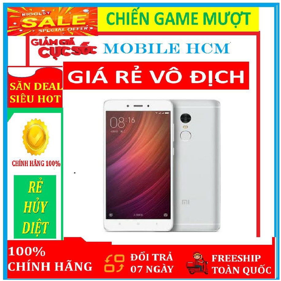 điện thoại Xiaomi Redmi Note 4X mới 2sim Ram 2G/16G, chơi game mượt, có Tiếng Việt sẵn