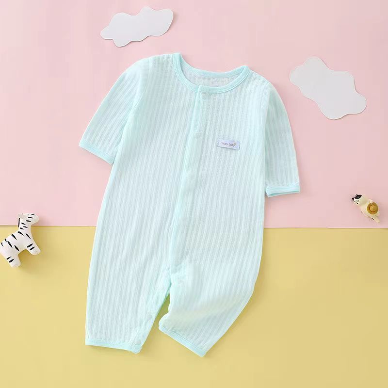 Bộ Đồ Ngủ Liền Thân Tay Dài Siêu Mỏng Thoáng Khí Dành Cho Em Bé