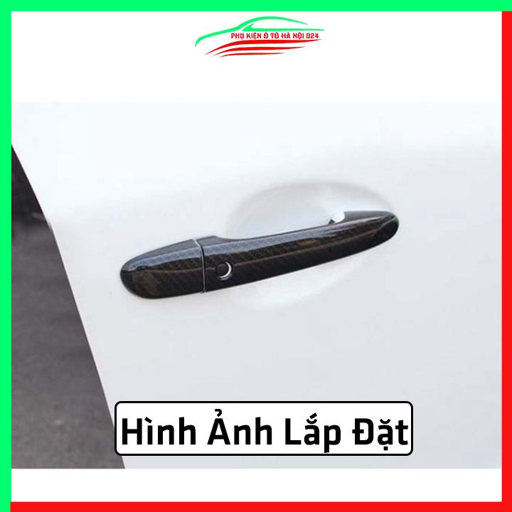 Ốp tay hõm vân cacbon Mazda 3 2015-2019 sáng bóng chống trầy bảo vệ cửa xe ô tô