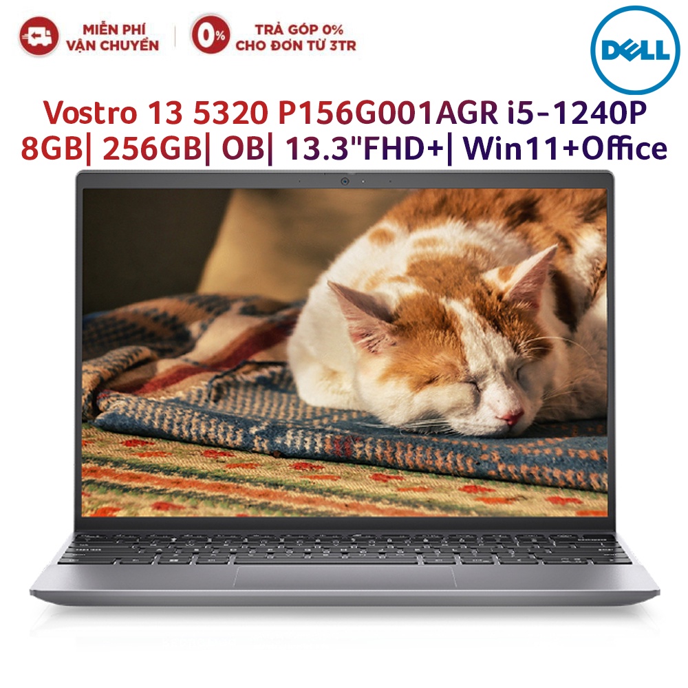 Laptop Dell Vostro 13 5320 P156G001AGR i5-1240P| 8GB| 256GB| OB| 13.3"FHD+| Win11+Office