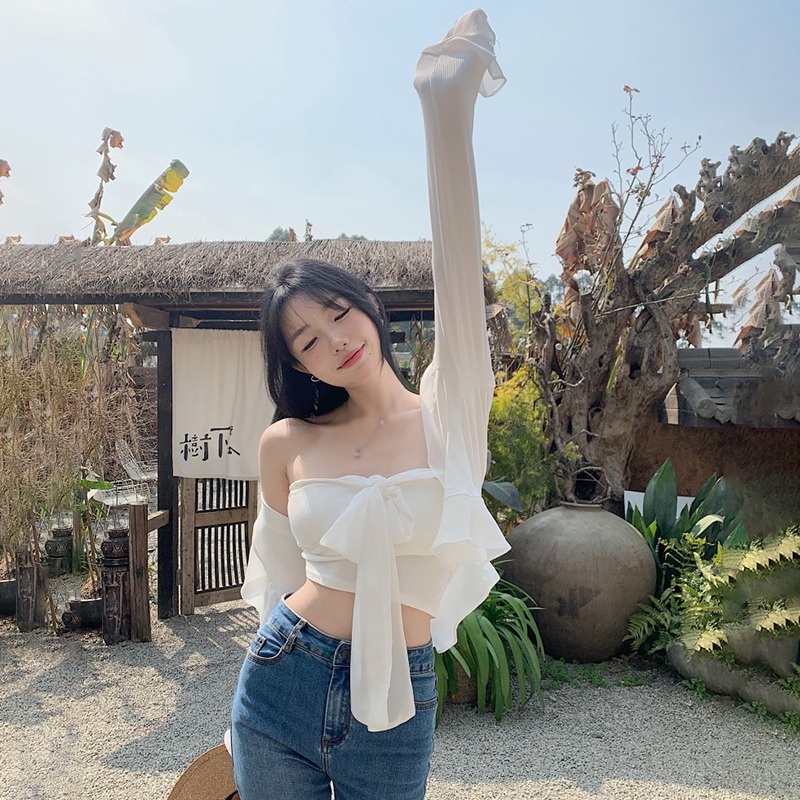 Set Áo Hai Dây Và Áo Khoác Cardigan Thời Trang Trẻ Trung Cho Nữ