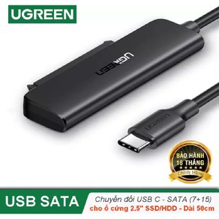 Cáp Chuyển USB Type-C Sang SATA III Ugreen 70610 Chính Hãng CM321 (hỗ trợ ổ cứng 2.5 inch HDD SSD)