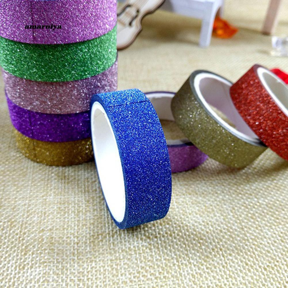 10 cuộn băng keo giấy trang trí thủ công 1.5cmx3m