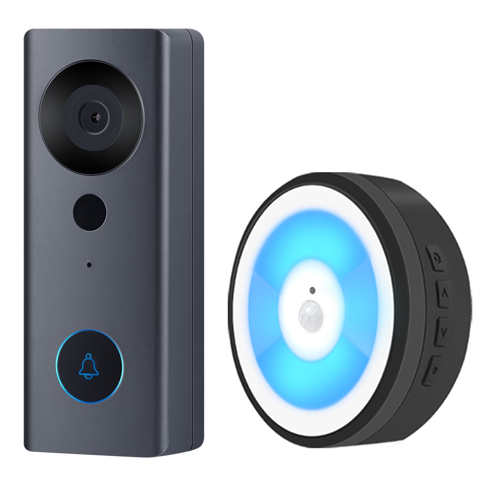 Chuông cửa SMATRUL Tuya 1080P HD hiển thị video kết nối wifi truyền 2 đầu đèn LED ban đêm cổng USB dành cho nhà cửa