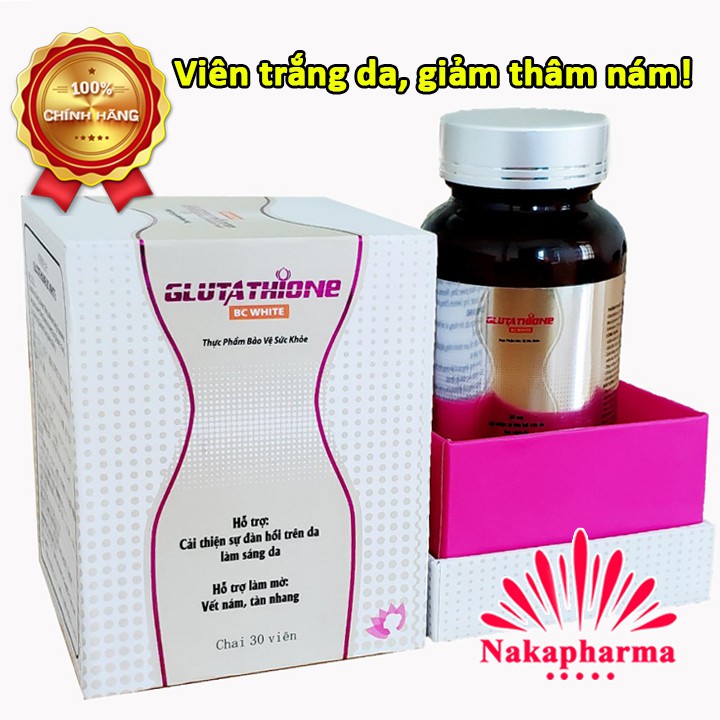 ✅  GLUTATHIONE BC WHITE - Viên uống trắng da giúp giảm nám da, tàn nhang, vết thâm, tăng sinh lý nữ