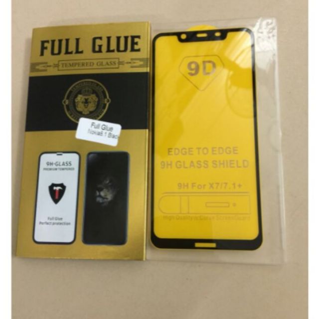 Kính cường lực full màn 9D glue nokia 8.1/x7