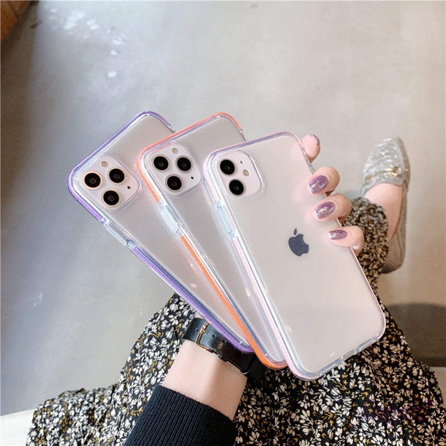 Iphone 12 11 Pro Max Se 2020 Xr X Xs Max 7 8 6 6s Plus ốp điện thoại Trong Suốt Màu Kẹo Ngọt Cho | BigBuy360 - bigbuy360.vn
