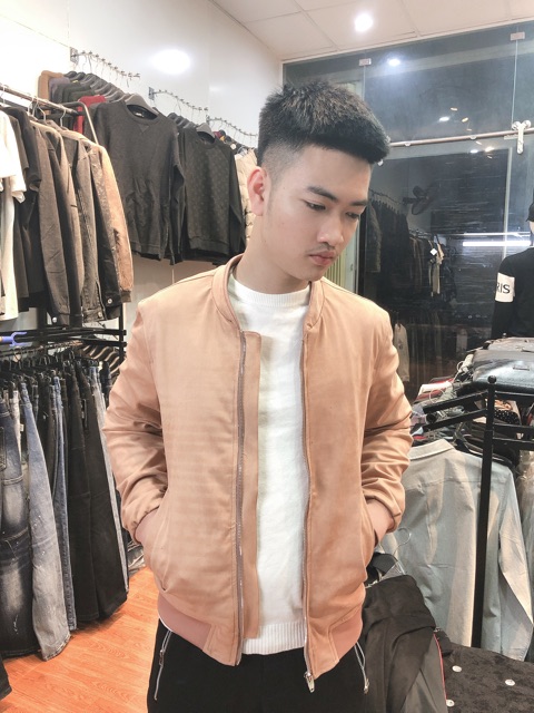 Áo bomber da lộn