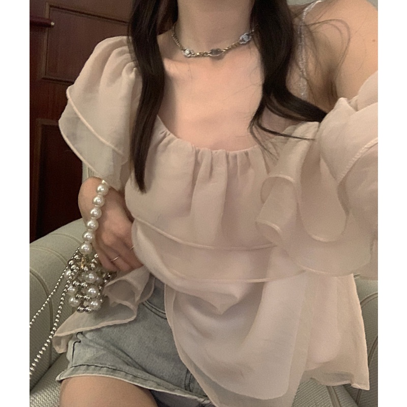 Áo Ngắn Trễ Vai Không Tay Thời Trang Mùa Hè Quyến Rũ Cho Nữ