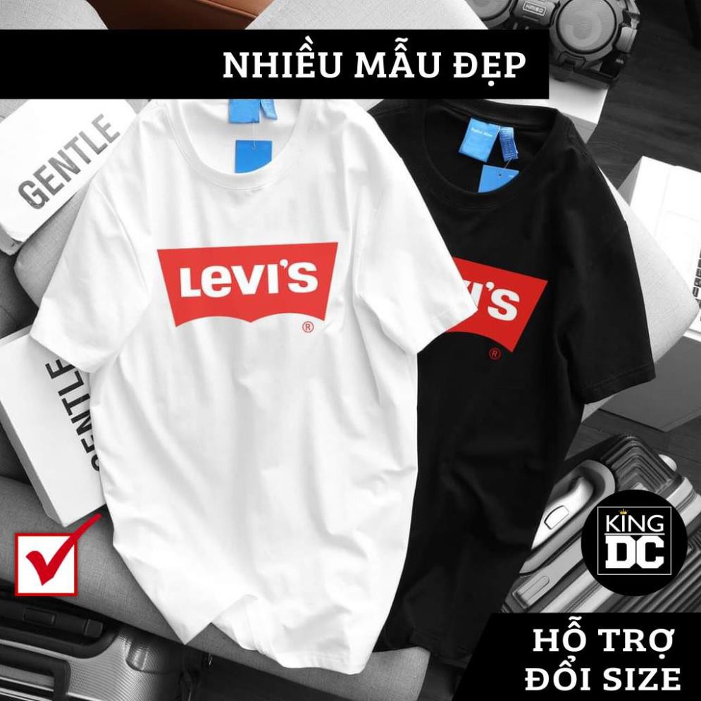 Áo Phông Tay Ngắn Cổ Tròn in Hình LEVIS Đảm Bảo Không Bong Tróc Chất Vải Thoáng Mát Thời Trang Nam Nữ KING DC
