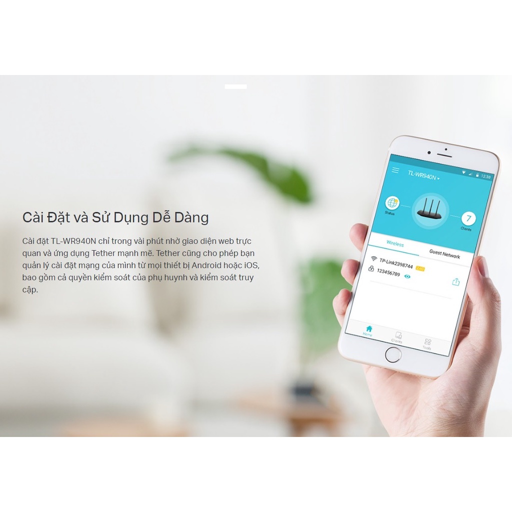 Router Wifi 450Mbps chế độ 3 trong 1 5 cổng mạng tp-link TL-WR940N