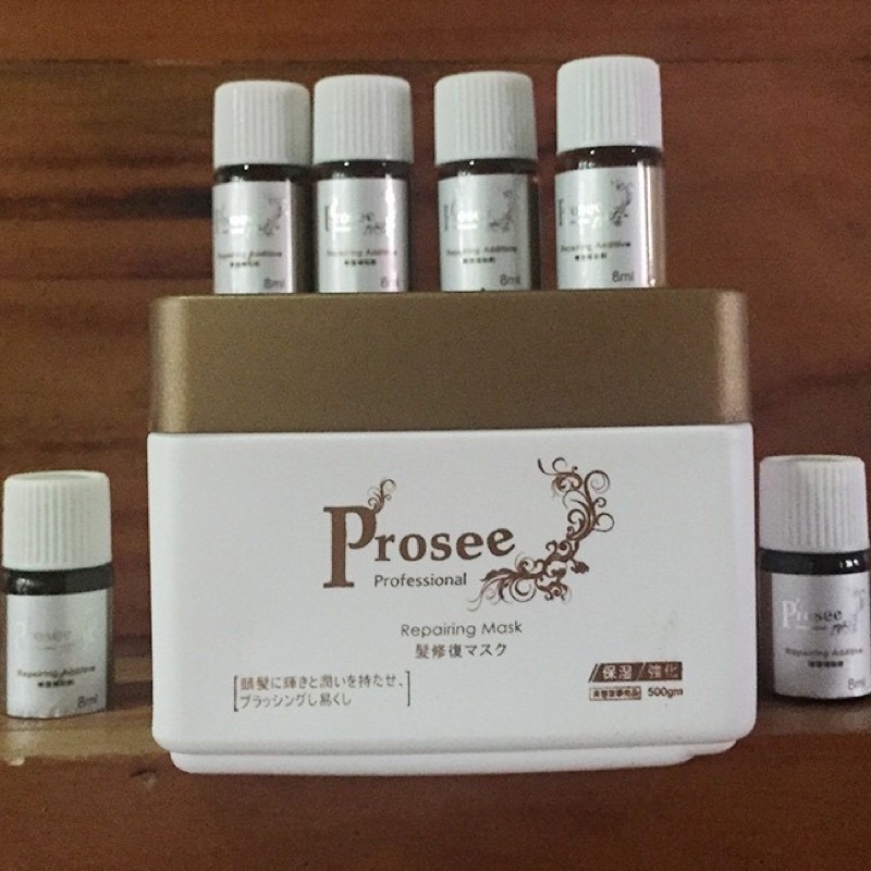 Prosee-Taiwan⛱ 3 lọ huyết thanh dưỡng siêu phục hồi tóc hư tổn PROSEE Repairing Mask Kit AH-02 (3lọ x6gr)