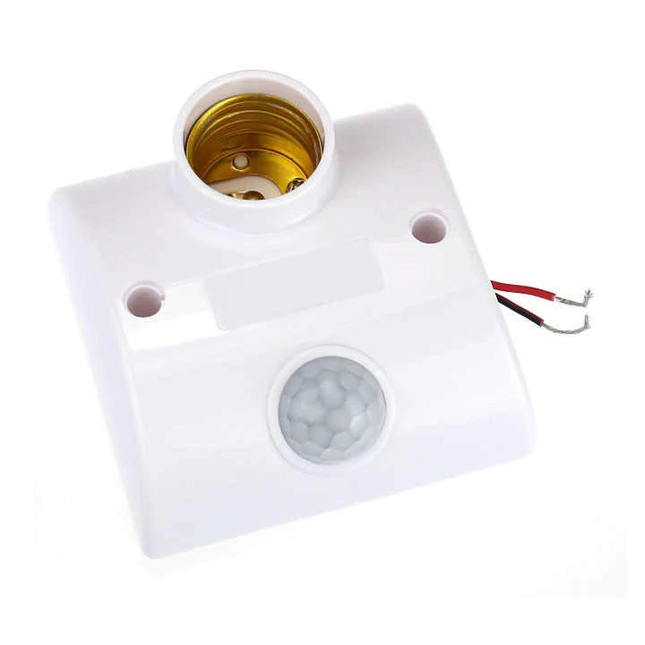 Chuôi đèn cảm biến chuyển động+ Bóng đèn Trụ 5W ánh sáng trắng