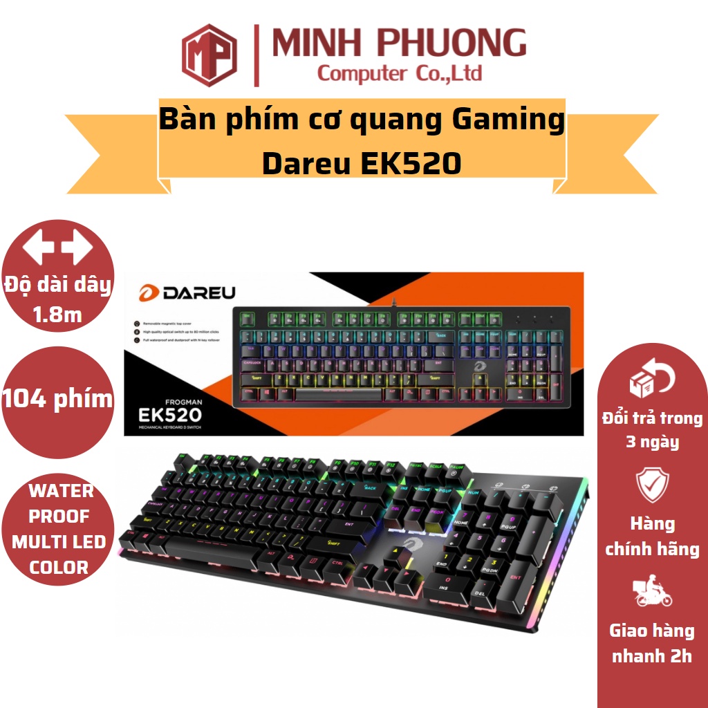 Bàn phím quang cơ Gaming DAREU EK520