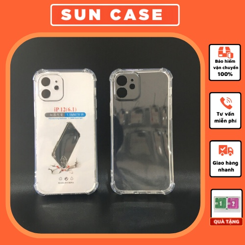 Ốp lưng iphone trong suốt 6/6s/6Plus/7/7Plus/8/8 Plus/SE/X/XS/XS Max 11/12/13 Pro Max chống sốc 4 góc máy bảo vệ camera
