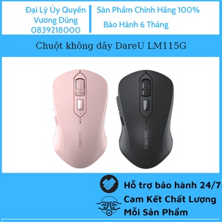 Chuột không dây DareU LM115G - Phiên bản màu hồng cực kute - Bảo hành chính hãng 2 năm