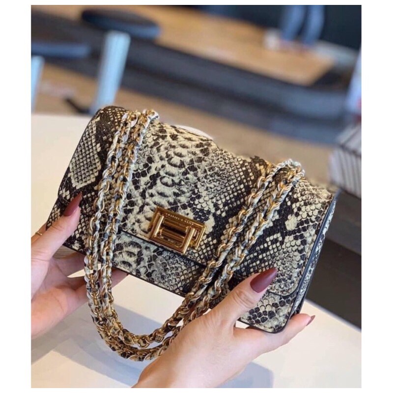 Túi Khoá Gập Da Rắn Đủ Màu Hàng Đẹp