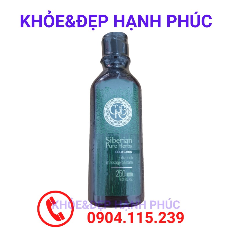 Dầu Siberian Balsam - Dầu thơm Siberian Pure Herbs Collection Extra Rich Massage Balsam – Thể tích 250ml/chai