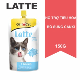 Sữa cho mèo bổ sung canxi vitamin Gimcat Latte Milk Leche 200ml - Sữa nguyên kem pha sẵn
