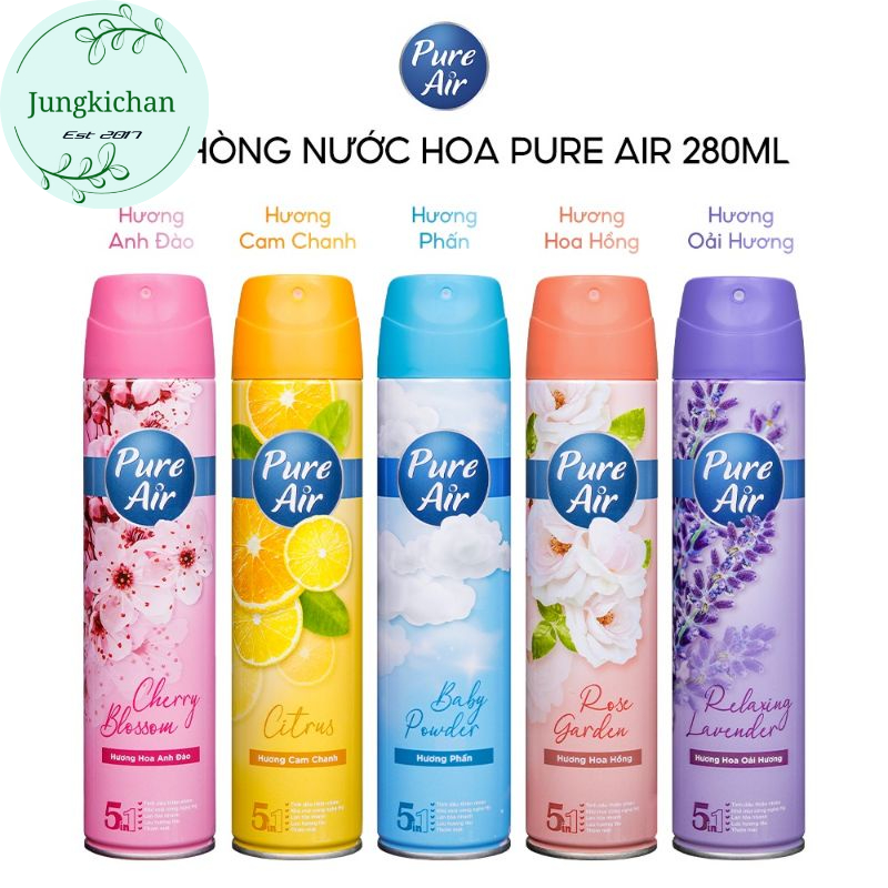 5 HƯƠNG Nước hoa xịt phòng Pure Air 280ml