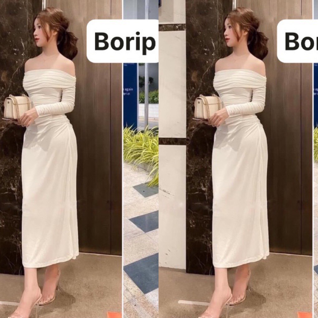 [MẪU MỚI] Đầm Body Trễ Vai Phom Dài Thun Borip Thích Hợp Mặc Đi Tiệc Đi Làm Đi Chơi Phù Hợp Với Mọi Phong Cách | BigBuy360 - bigbuy360.vn