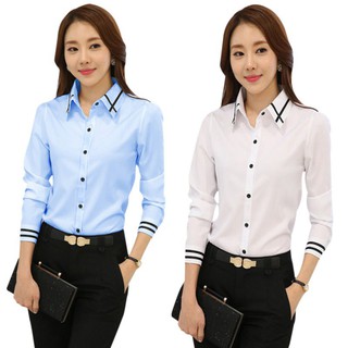 Áo sơ mi dài tay thời trang công sở lịch sự cho nữ