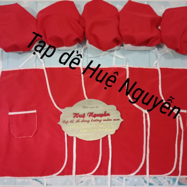 Combo 30 bộ tạp dề các mẫu tự chọn cho bé mầm non( mẫu màu trơn)