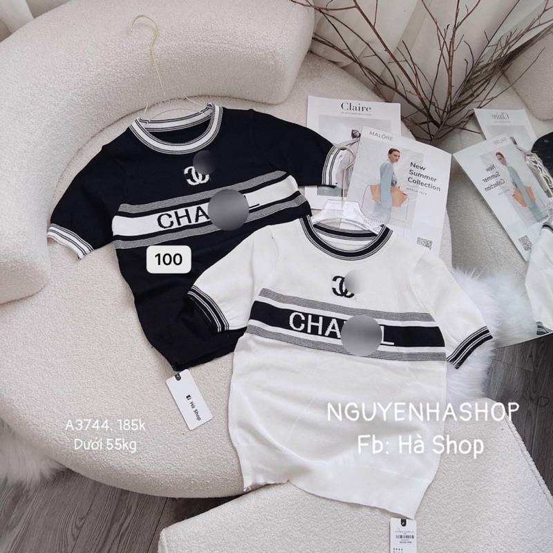 Áo Len mỏng phối viền đen chữ Viền màu đen cực sang luôn, len mỏng mặc được mùa hè A029