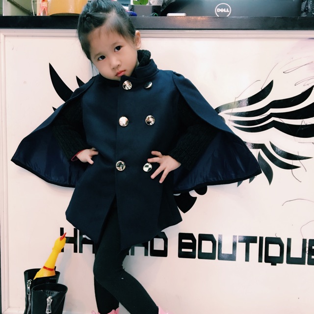 Áo dạ cúc tay xẻ cho bé