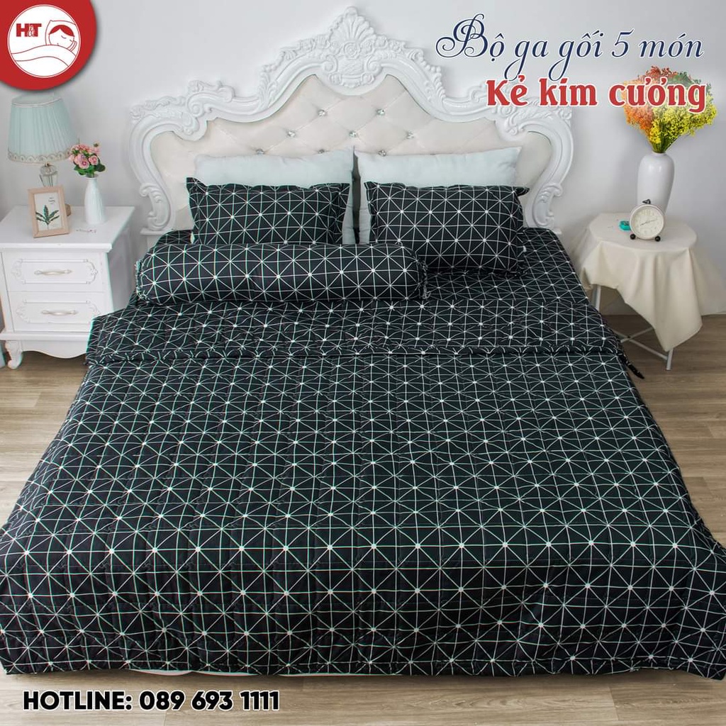 Bộ chăn hè trần bông ga gối 5 món poly cotton Hàn Quốc hàng loại 1 | BigBuy360 - bigbuy360.vn