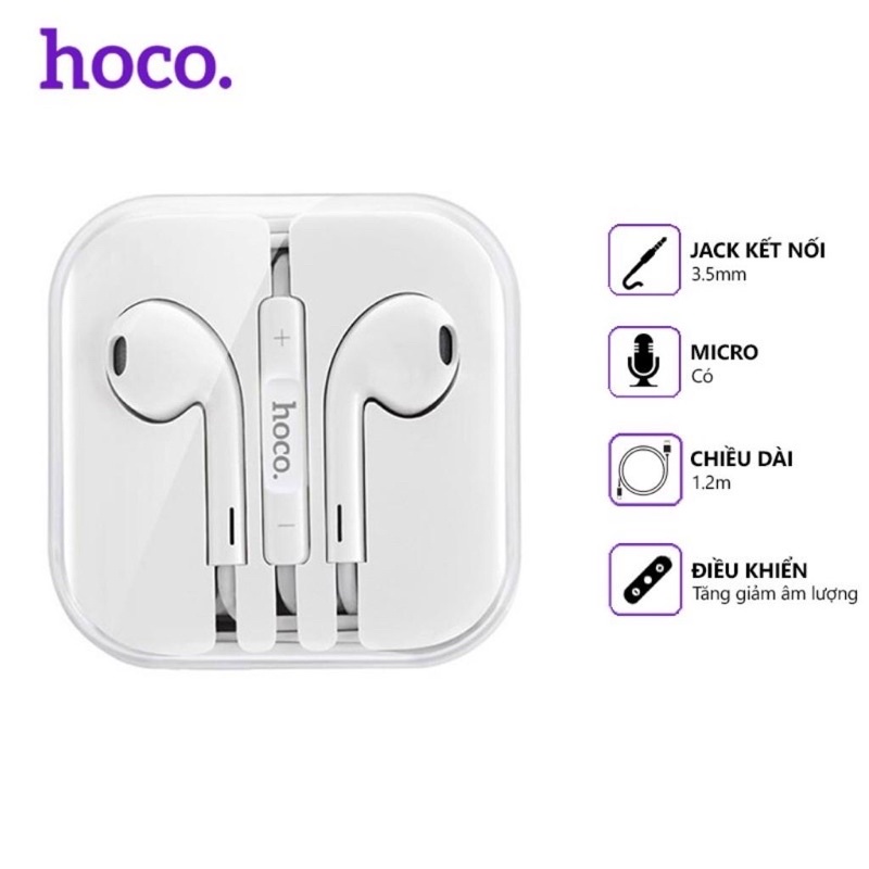 Tai Nghe HOCO M1 Jack 3.5mm Bass Mạnh - Âm Thanh Cực Hay- Có Míc Đàm Thoại