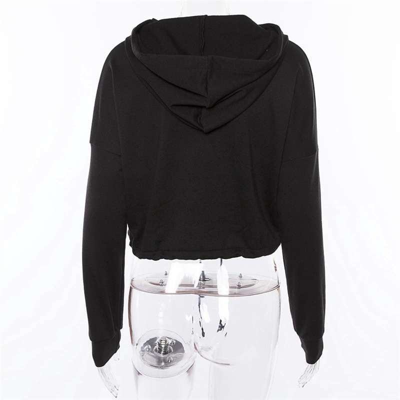 🔥Ready Stock WEANIA Ins Style Hot Women Loose Plain Zipper Drawstring Hoodies Long Sleeve Street Outwear