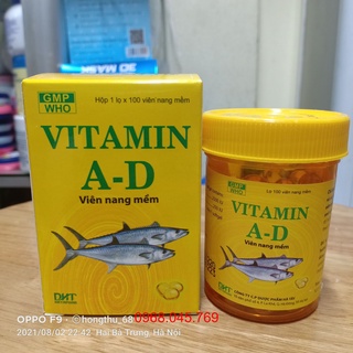 VITAMIN A-D dược phẩm Hà Tây hộp 100 viên