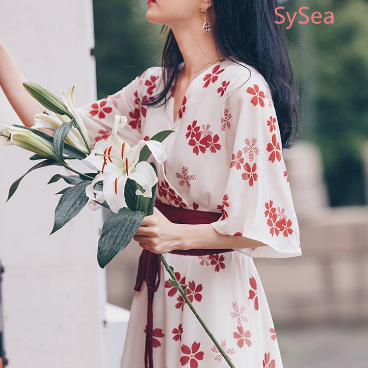 Đầm voan hoa thời trang retro trung hoa dành cho nữ