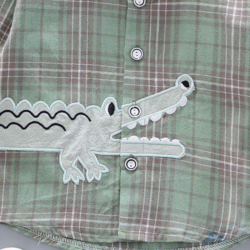 sunnyღ Áo Sơ Mi Caro Dài Tay Cho Bé Trai