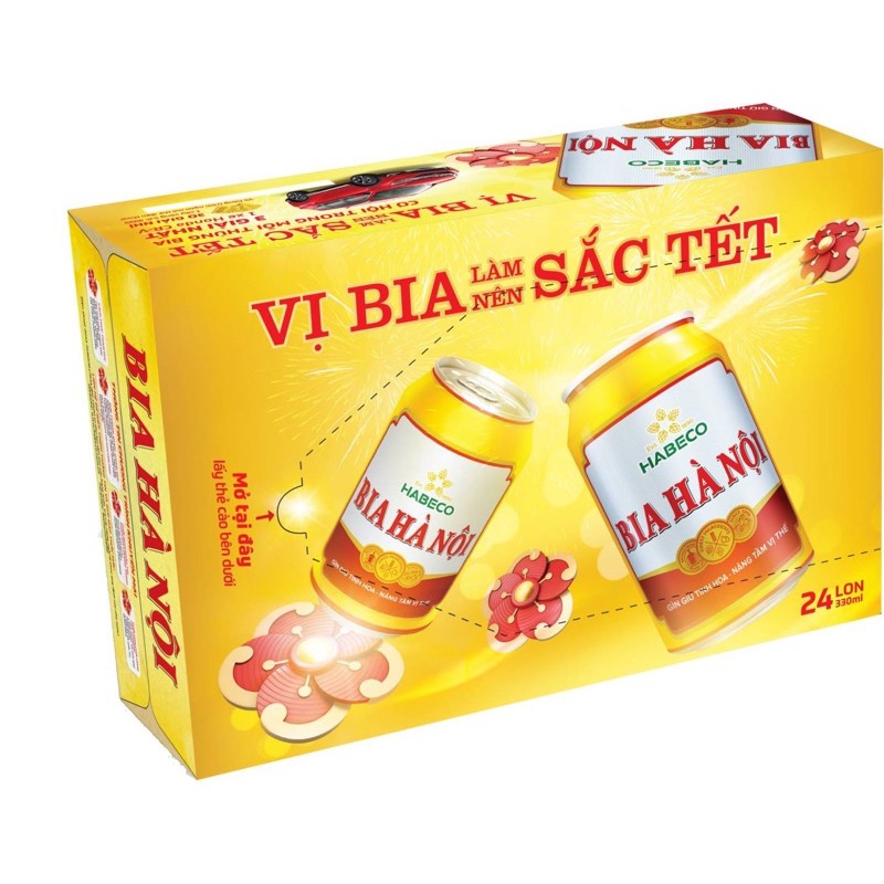 Thùng 24 lon HÀ NỘI 330ml