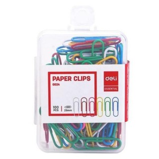Hộp 100 ghim cài màu deli 024