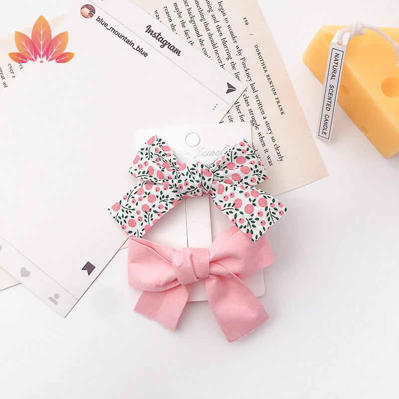 Kẹp Nơ Vải Sọc Ca Rô Jp5 Cho Nữ
