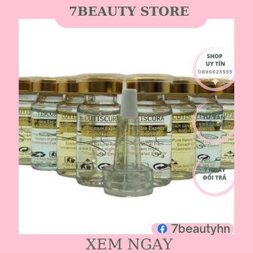 [Combo 10 lọ] Tế Bào Gốc Cutiscura Nám, Trắng Da, Mụn, Trẻ Hoá, Sẹo Rỗ