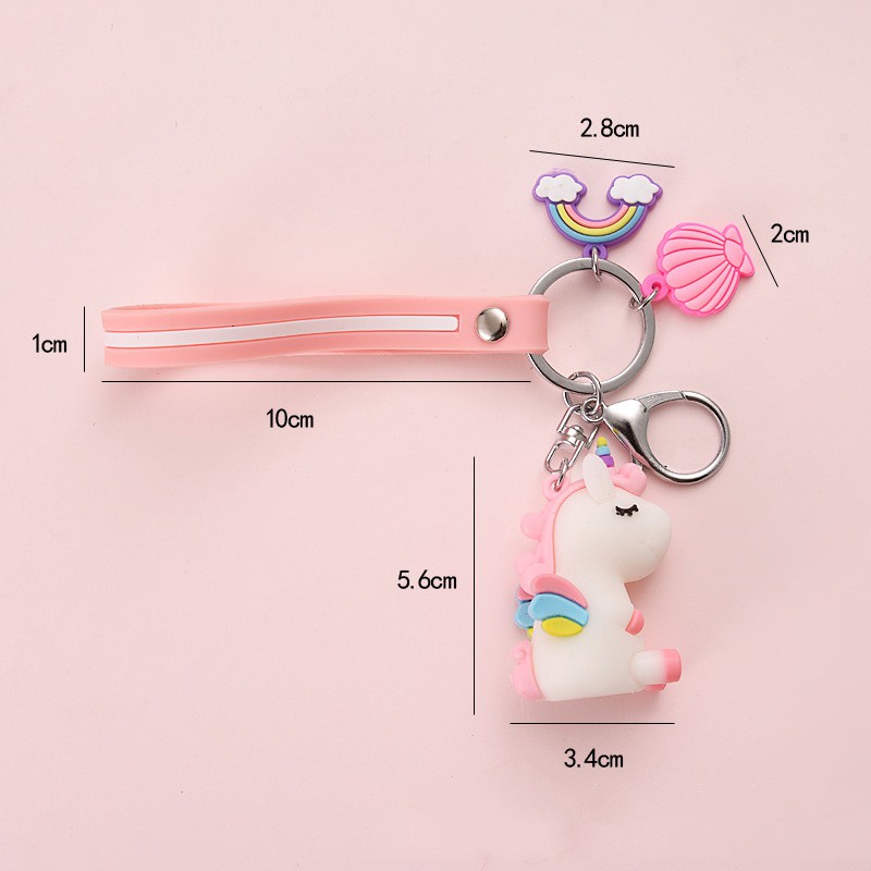 Móc khoá  ngựa unicorn pony silicon cute đủ màu sắc